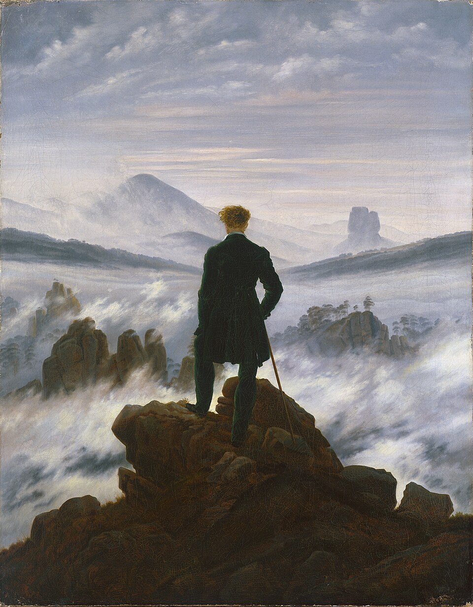 카스파르 다비트 프리드리히의 안개 바다 위의 방랑자, 1818