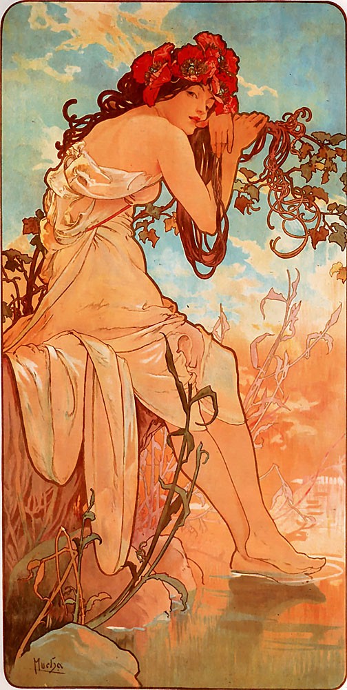 알폰스 무하의 사계 중 여름, 1896