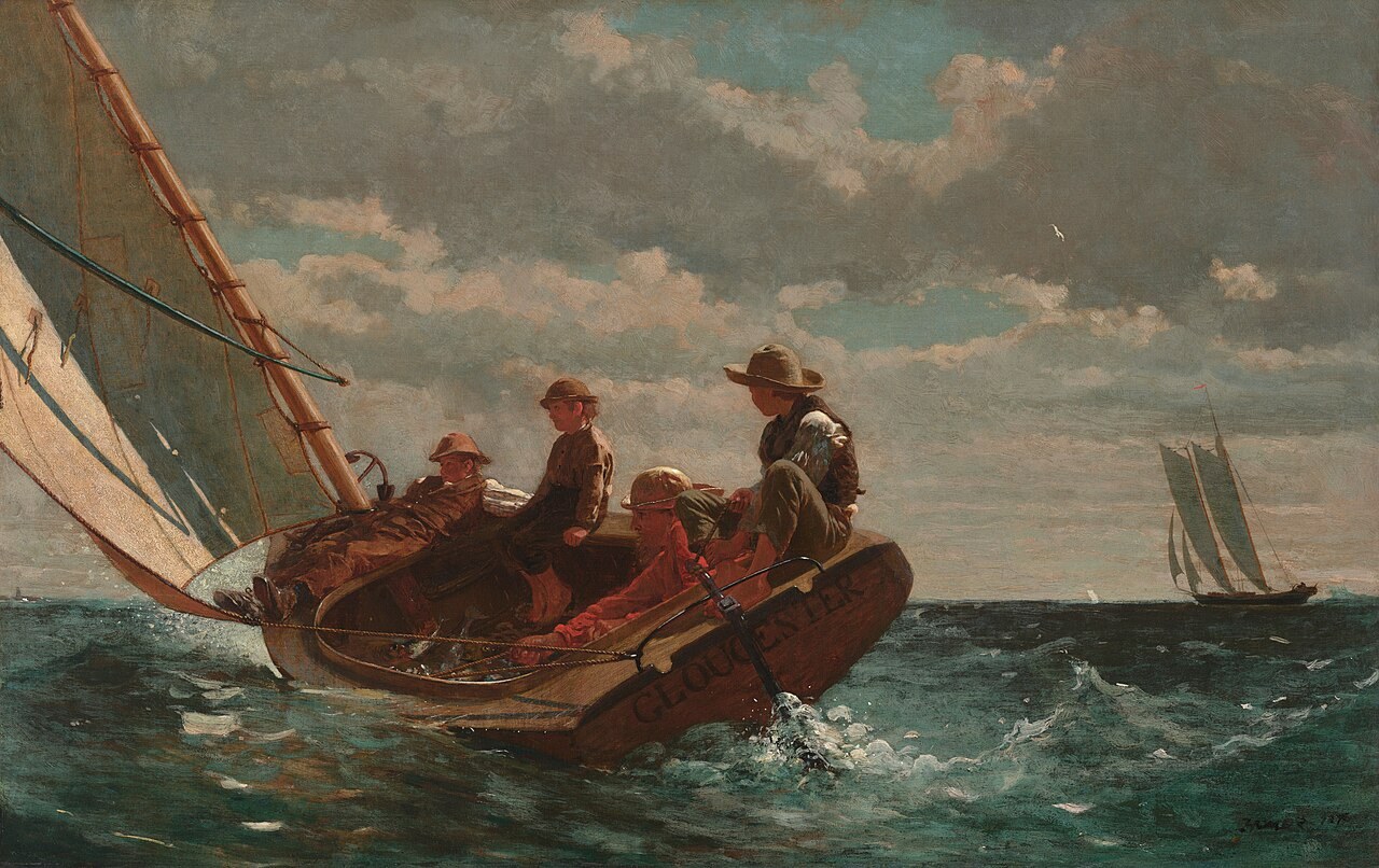 윈슬로 호머의 순풍, 1873–1876